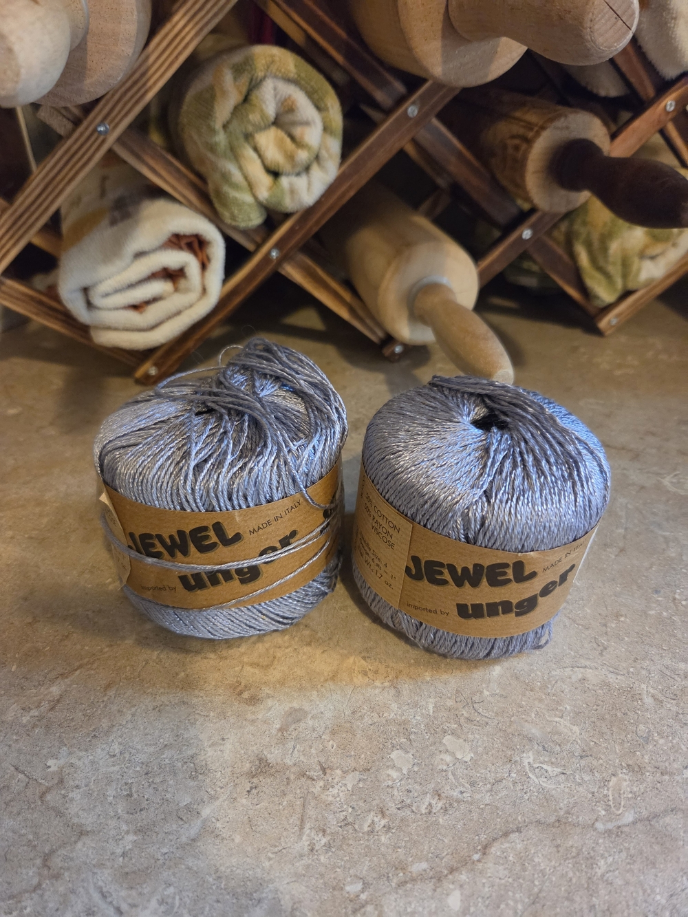 Jewel Unger Yarn NEW 2 Spools